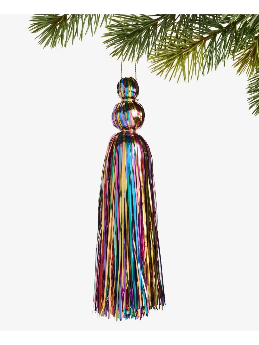 Елочная игрушка Merry Magic Metallic Tassel Ornament Holiday Lane, 23x13x8 см