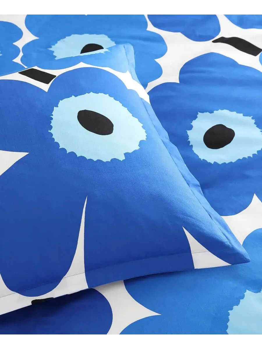 Комплект пододеяльников Unikko из хлопка и перкаля Marimekko — изображение 6 из 10, синий
