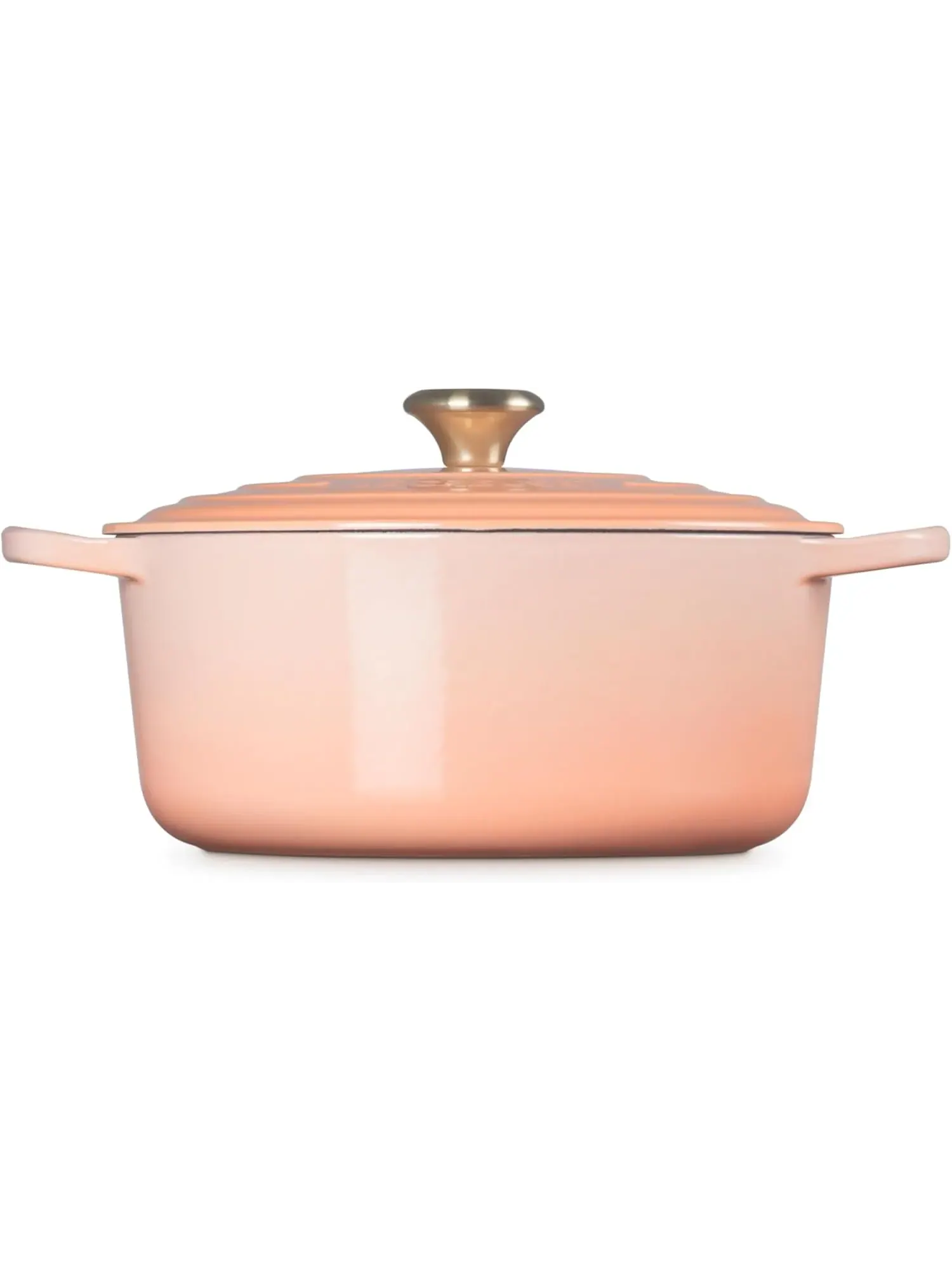 Кастрюля круглая Le Creuset Signature, 5,3 л, 26 см, персиковый — изображение 2 из 8, розовый