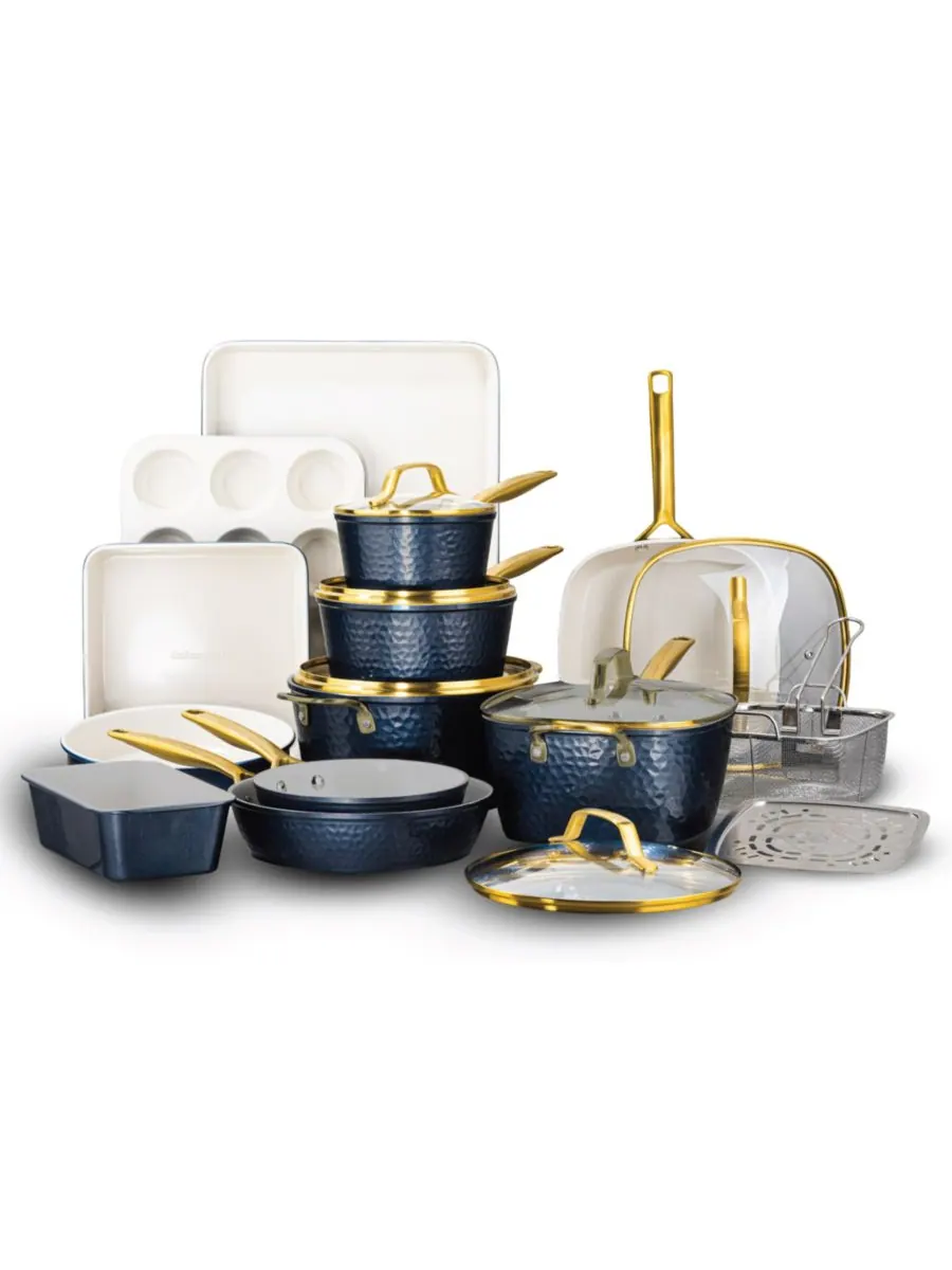Набор кухонной посуды Gotham Steel Pro Hammered Collection, 20 предметов
