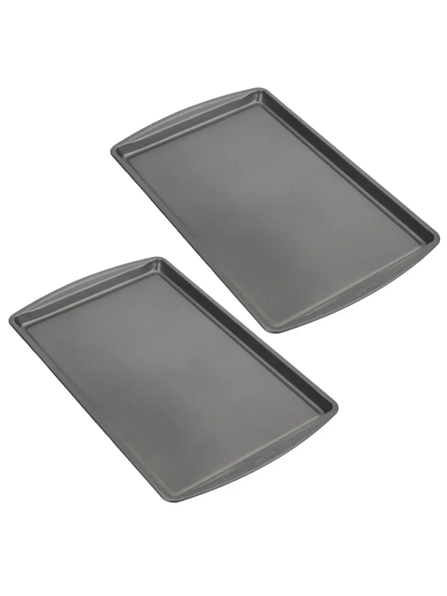 Набор из 2 больших противней Good Cook размером 43 см x 28 см из антипригарной стали, многоцелевого — изображение 2 из 4