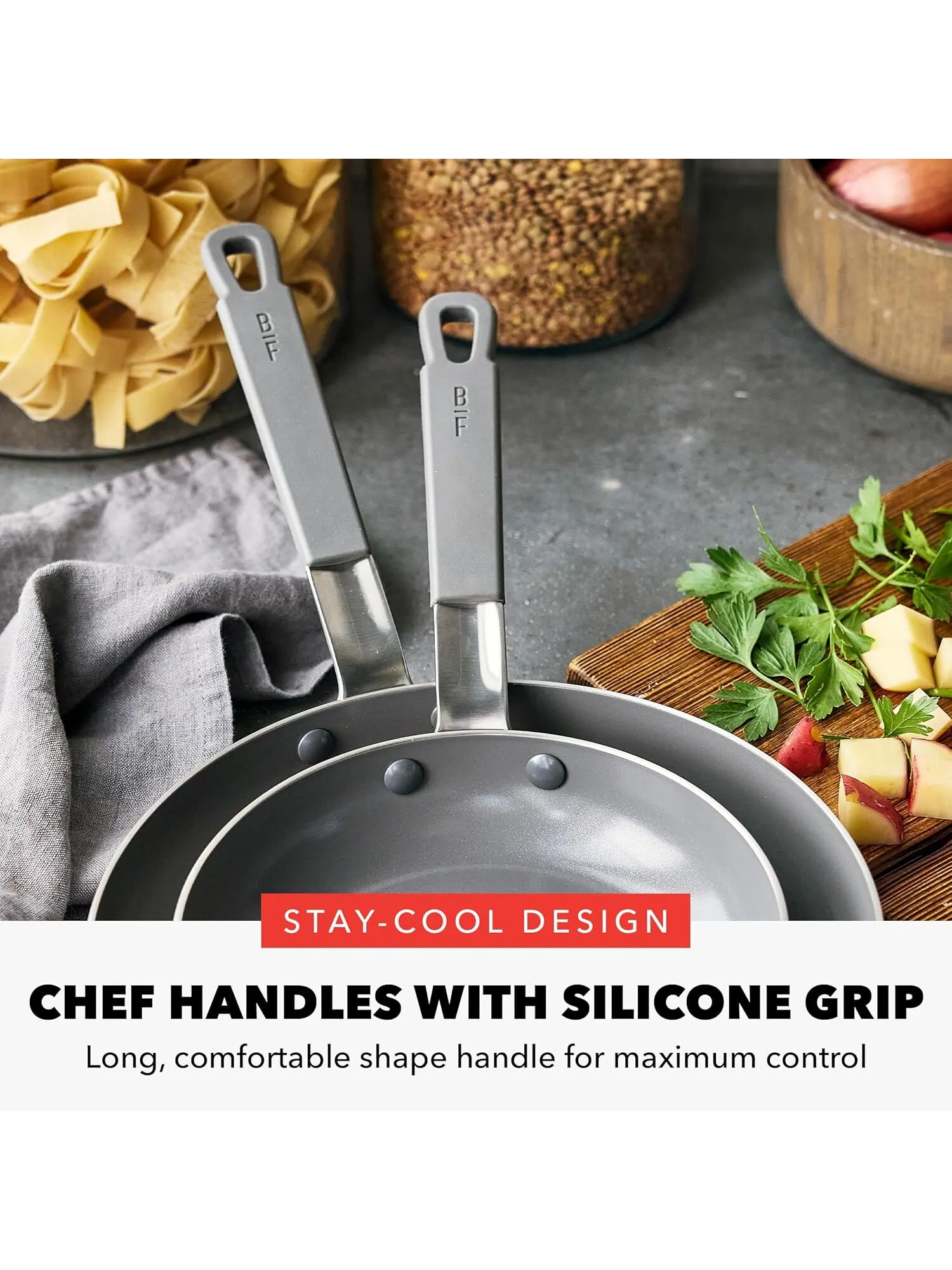 Набор посуды GreenPan x Bobby Flay, 12 предметов — изображение 6 из 10, серебристый