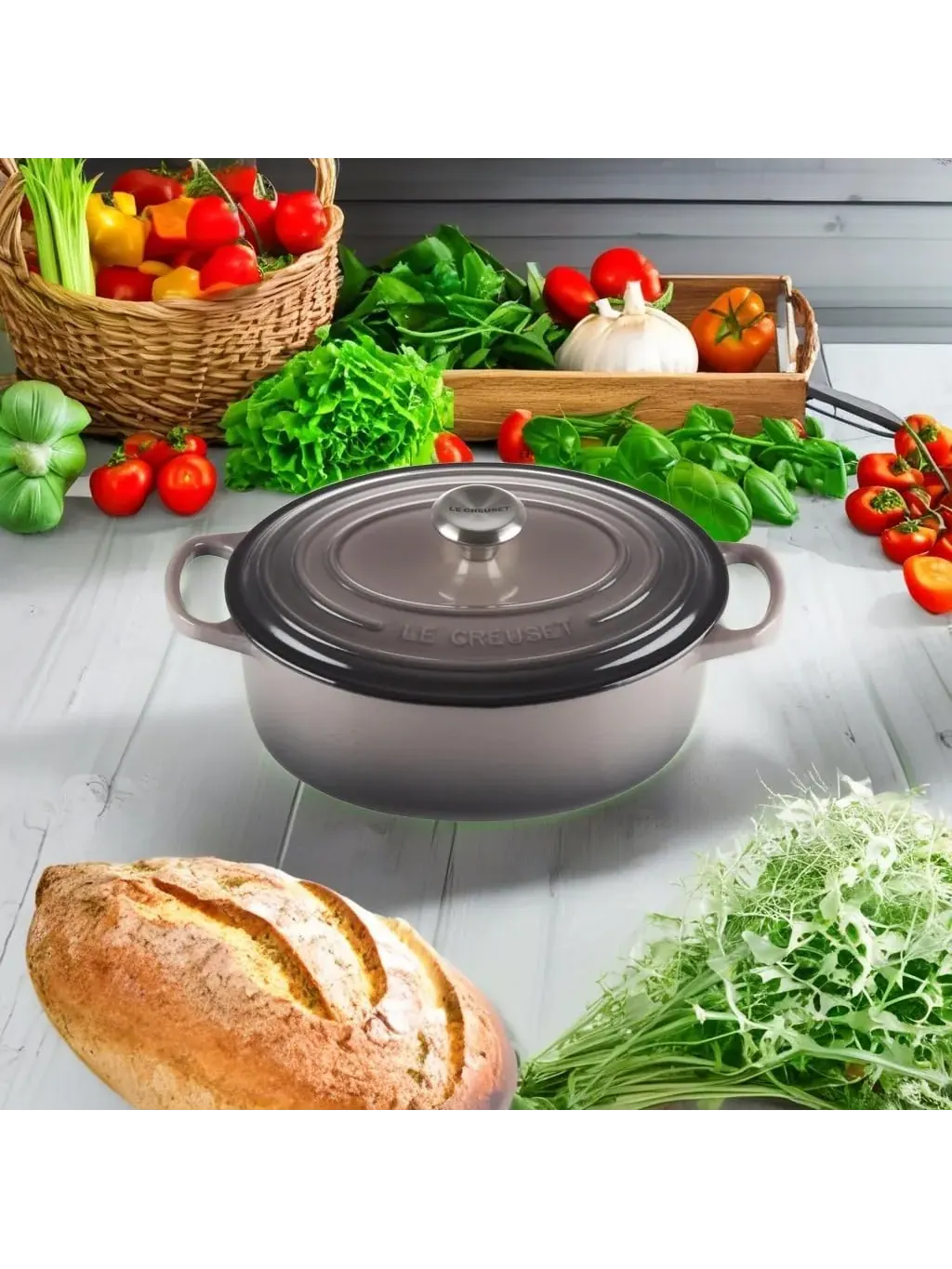 Кастрюля овальная Le Creuset Signature, 2,6 л, 23 см — изображение 8 из 9, устрица
