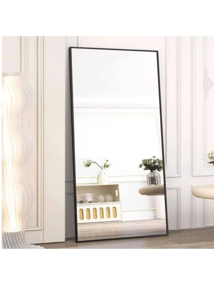 HOMLUX Прямоугольное зеркало на подставке, 18"x58", черное — изображение 5 из 6, черный