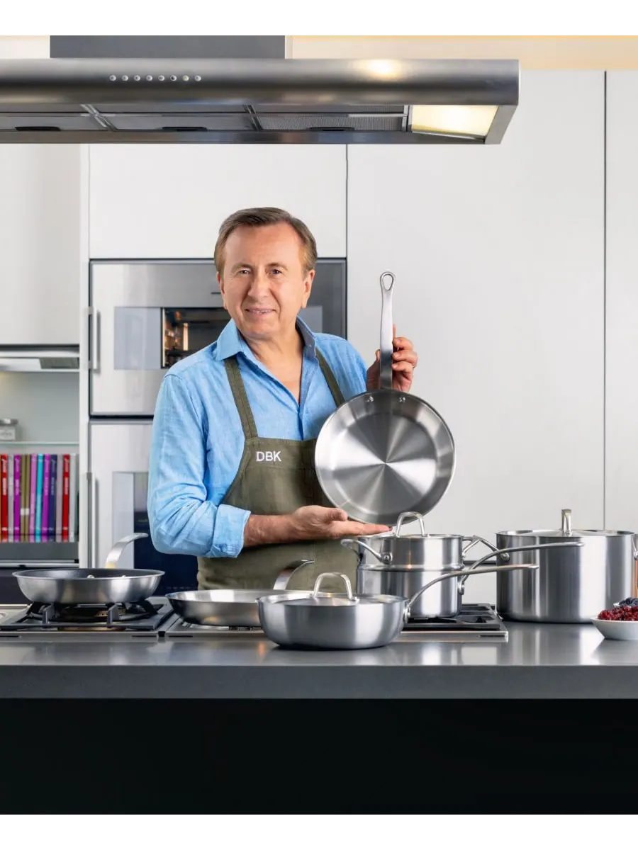Набор посуды из 10 предметов с покрытием из нержавеющей стали Daniel Boulud Kitchen — изображение 5 из 5, серебристый