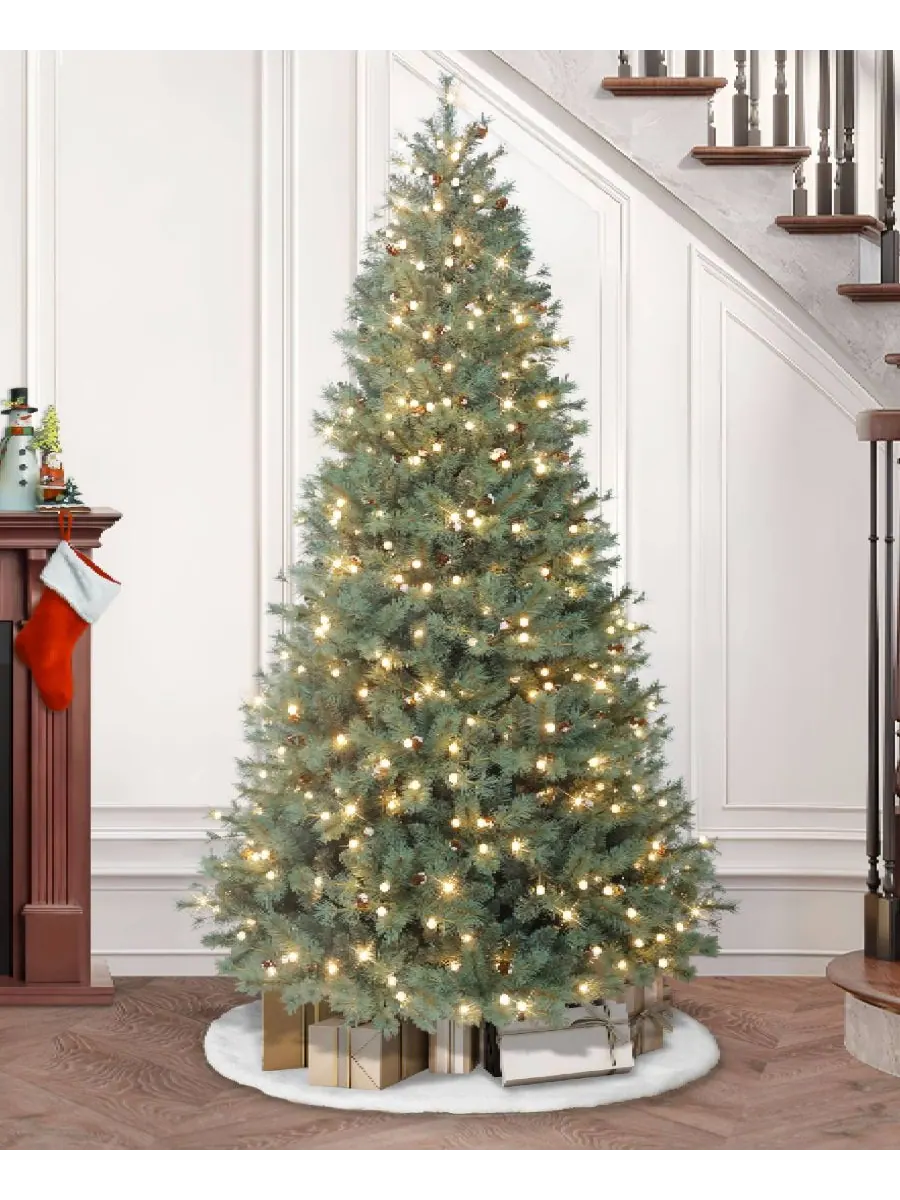 Искусственная рождественская елка Puleo Hampton Spruce высотой 7,5 футов (2,2 м) с подсветкой Puleo — изображение 3 из 5