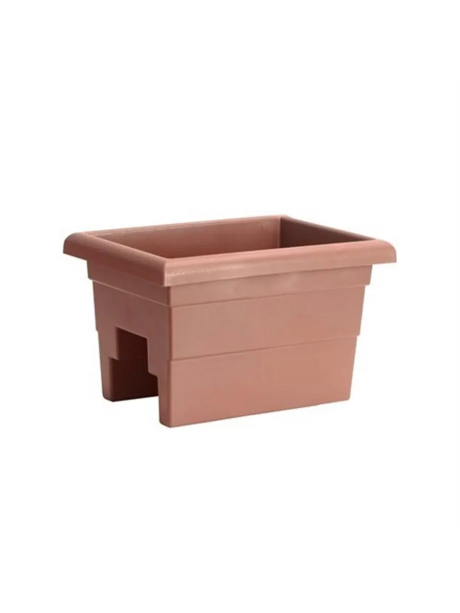 Квадратный цветочный горшок Countryside Rail Planter Square 26165, терракотовый, 16 дюймов Novelty
