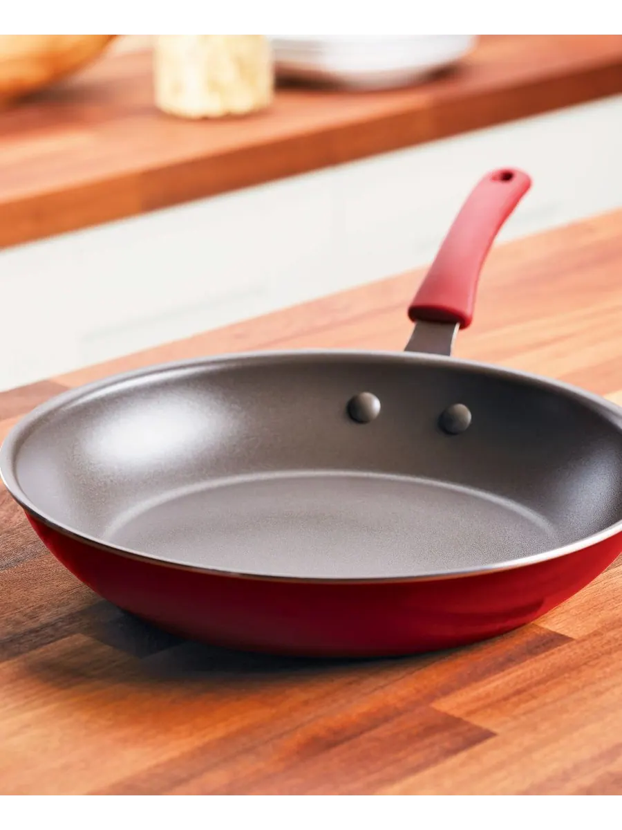 Сковорода Cook + Create из алюминия с антипригарным покрытием, 12,5 дюймов Rachael Ray — изображение 8 из 10, синий