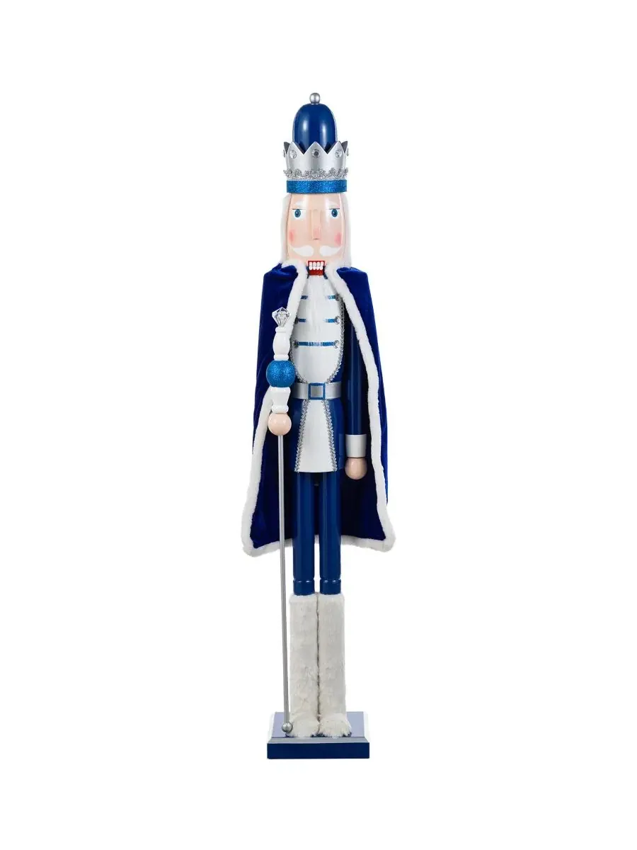 Рождественский король-щелкунчик с рычагом, модель King Nutcracker Glitzhome — мульти