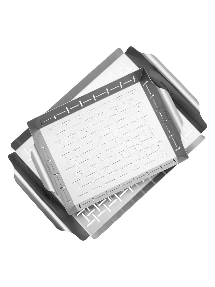 Набор для гриля Henckels BBQ Grill Topper and Basket Set, 2 предмета — изображение 7 из 7, серебристый