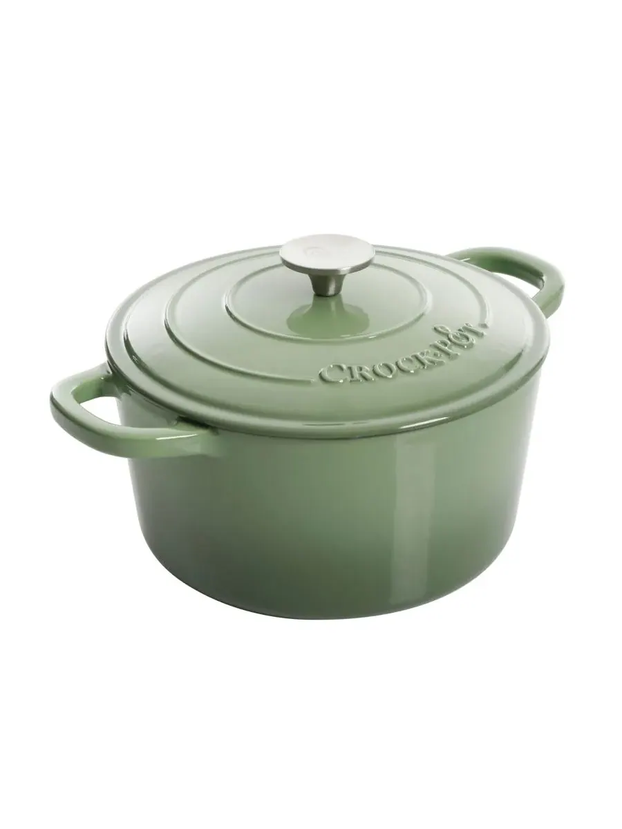 Чугунная печь ручной работы Crock Pot — зеленый