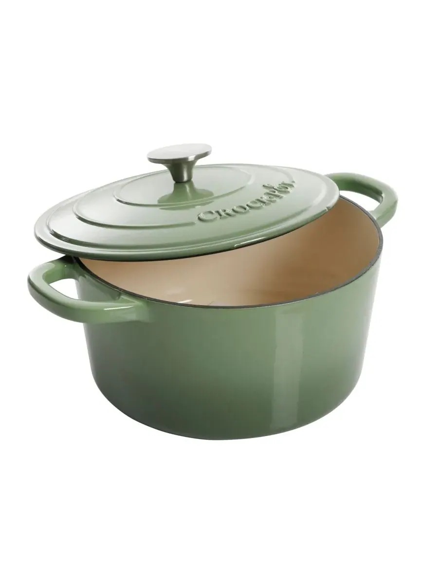 Чугунная печь ручной работы Crock Pot — изображение 2 из 3, зеленый