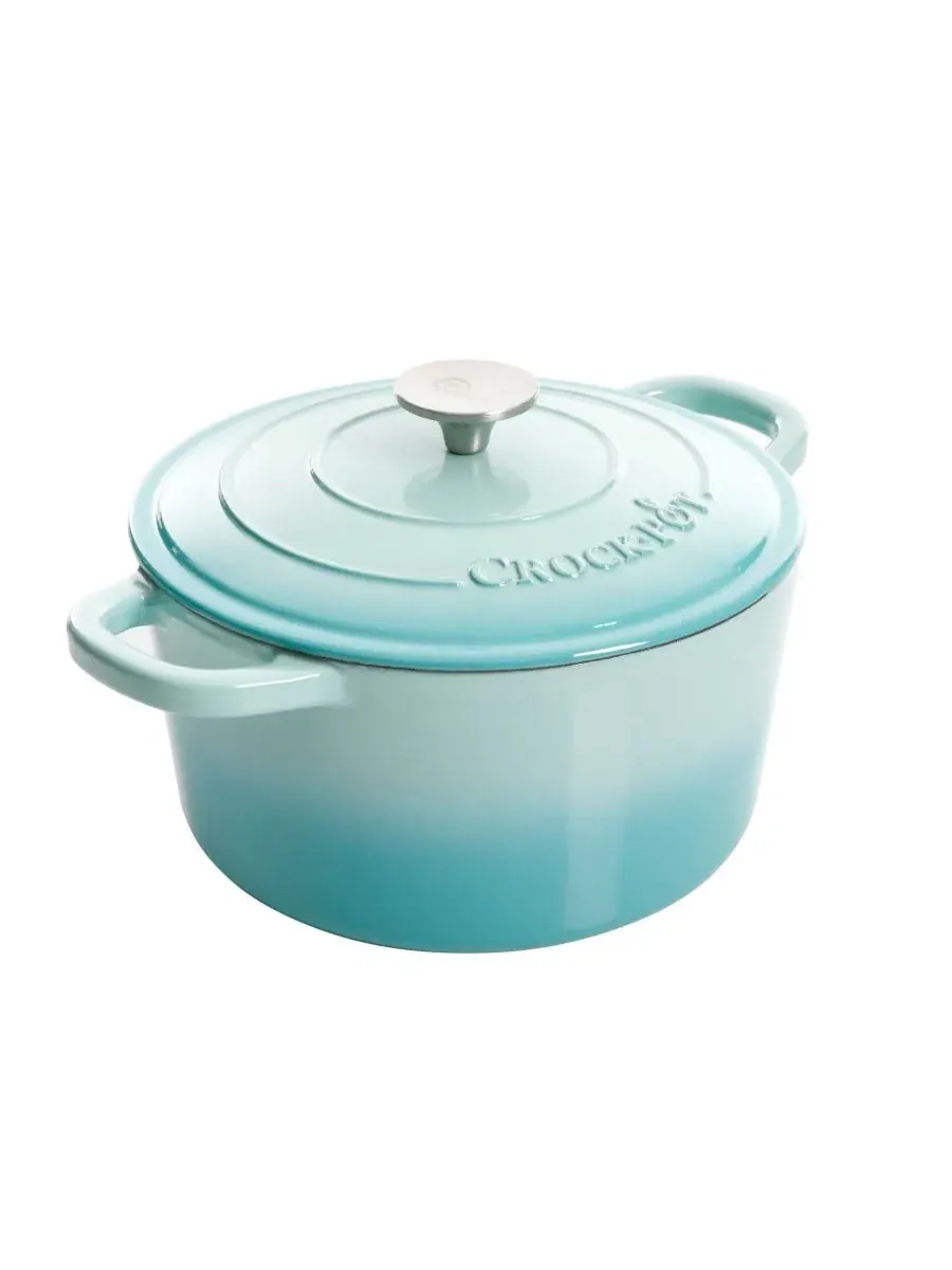 Чугунная печь ручной работы Crock Pot, аквамариновый — синий