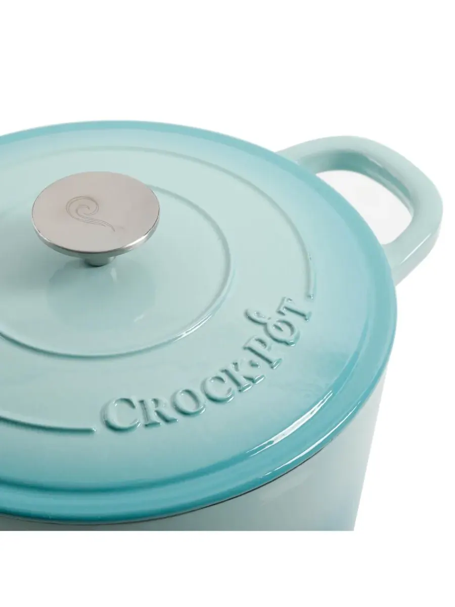 Чугунная печь ручной работы Crock Pot, аквамариновый — изображение 6 из 6, голубой синий