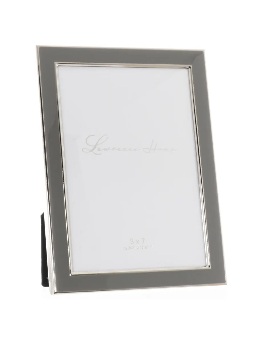 Рамка для картины из металла и эмали, 5 x 7 дюймов Lawrence Frames — изображение 3 из 4, серый
