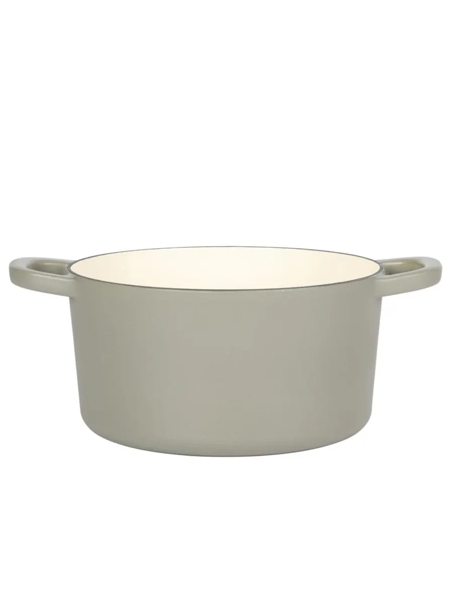 Круглая чугунная кастрюля Crock Pot Artisan объемом 7 кварт (7 литров) - матовый пыльно-розовый — изображение 8 из 10