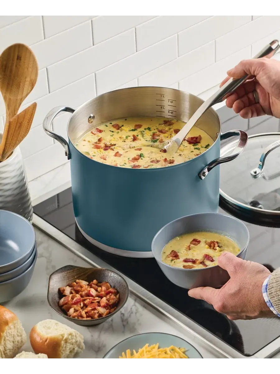 Кастрюля 7.6 л с крышкой KitchenAid — изображение 7 из 9, зеленый
