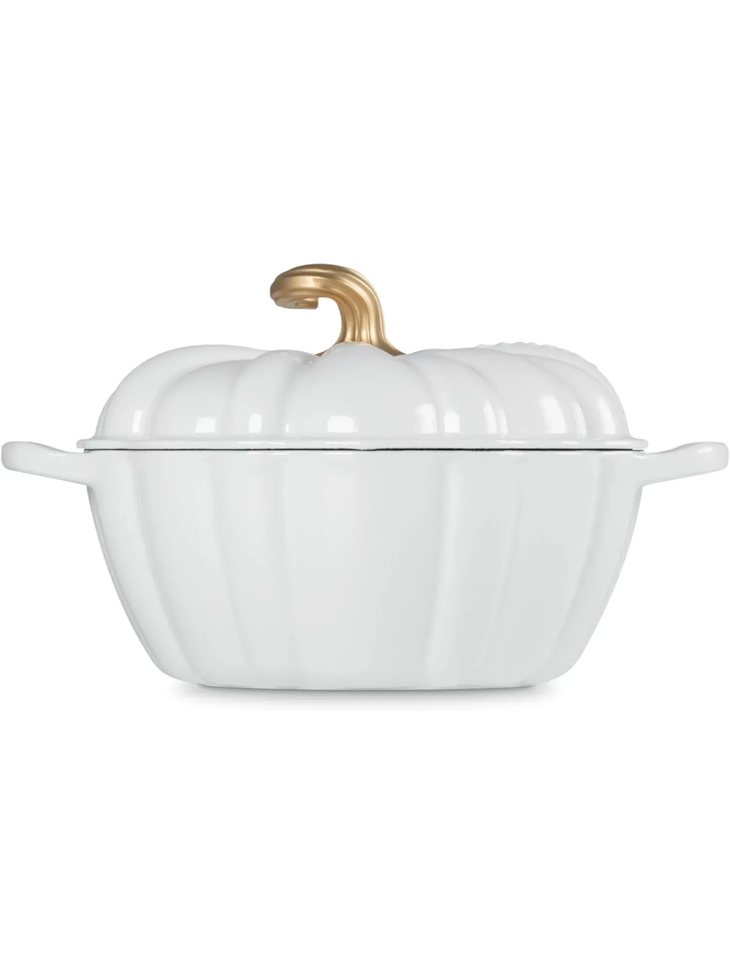 Кастрюля Le Creuset Cast Iron Pumpkin Casserole, 24 см, 3,7 л — изображение 4 из 7, белый