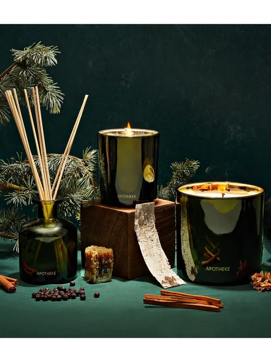 Диффузор для дома Juniper Birch, 0.2 л APOTHEKE — изображение 4 из 4, темный зеленый