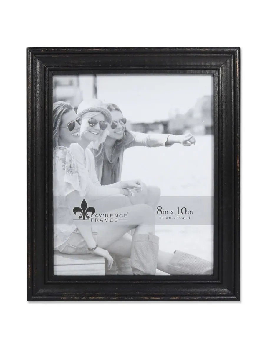 Lawrence Frames Фоторамка Durham из состаренного черного дерева - 8 x 10 дюймов