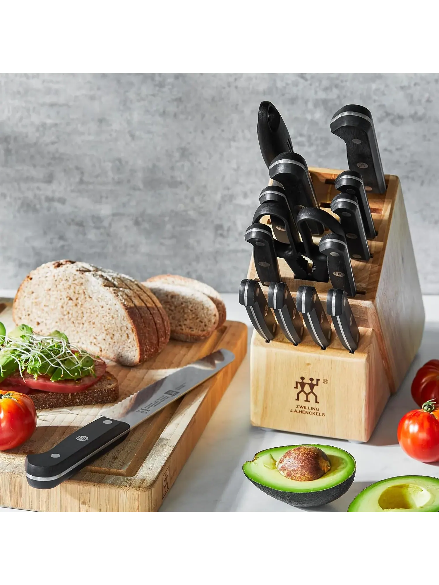Набор кухонных ножей в блоке ZWILLING Gourmet, 14 предметов — изображение 2 из 10, черный