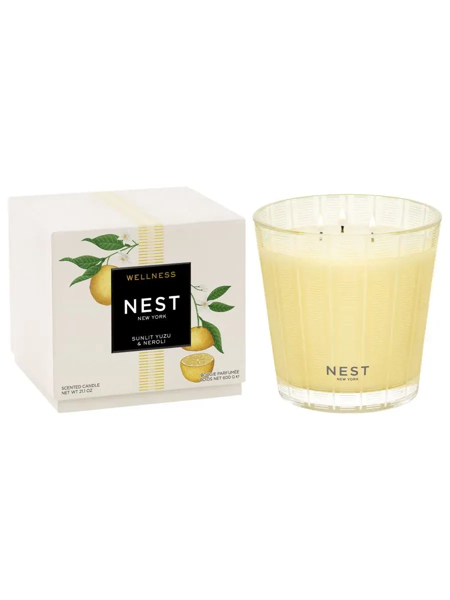 Трехфитильная свеча Sunlit Yuzu & Neroli, 601 г Nest New York — мульти