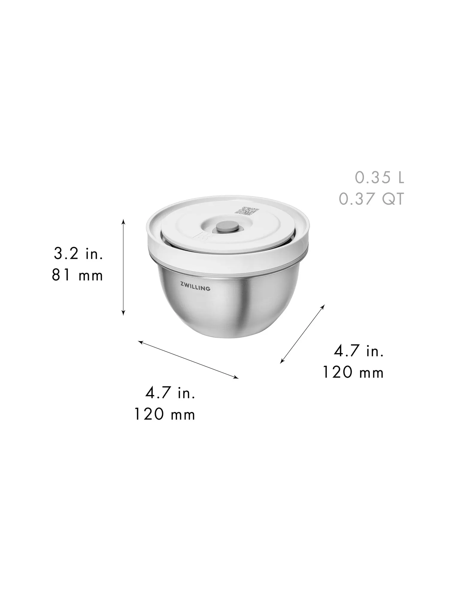 Набор вакуумных мисок из нержавеющей стали ZWILLING Fresh & Save BOWLS, 6 предметов, S/M/L — изображение 3 из 17, серебристый