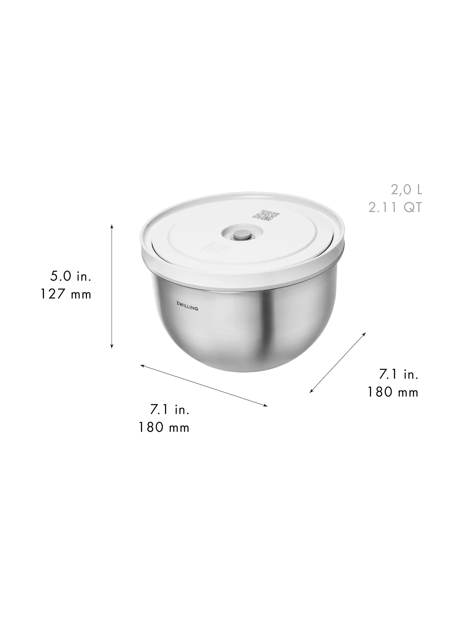 Набор вакуумных мисок из нержавеющей стали ZWILLING Fresh & Save BOWLS, 6 предметов, S/M/L — изображение 5 из 17, серебристый