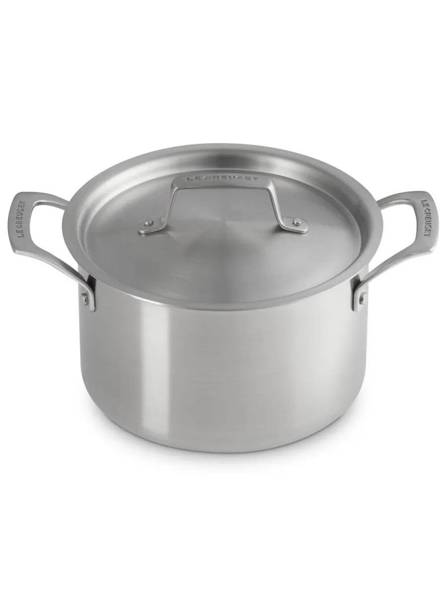 Набор посуды Le Creuset Essential Stainless Steel, 7 предметов — изображение 4 из 6, серебристый