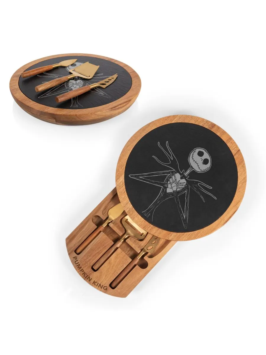 Доска для закусок из акации и сланца с логотипом Jack Insignia из мультфильма «Кошмар перед — изображение 3 из 7