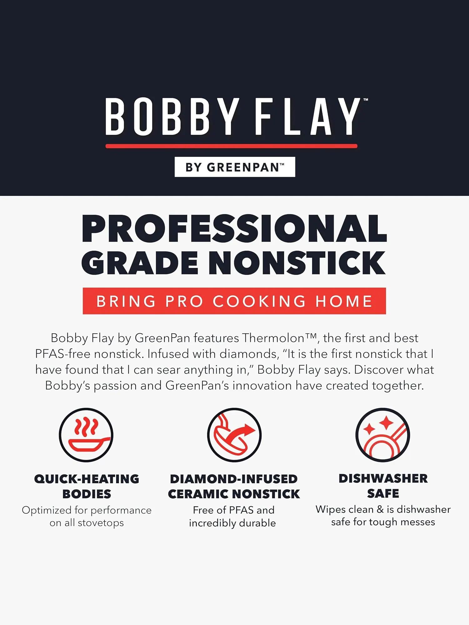 Сковорода GreenPan x Bobby Flay, 30 см — изображение 10 из 10, серый