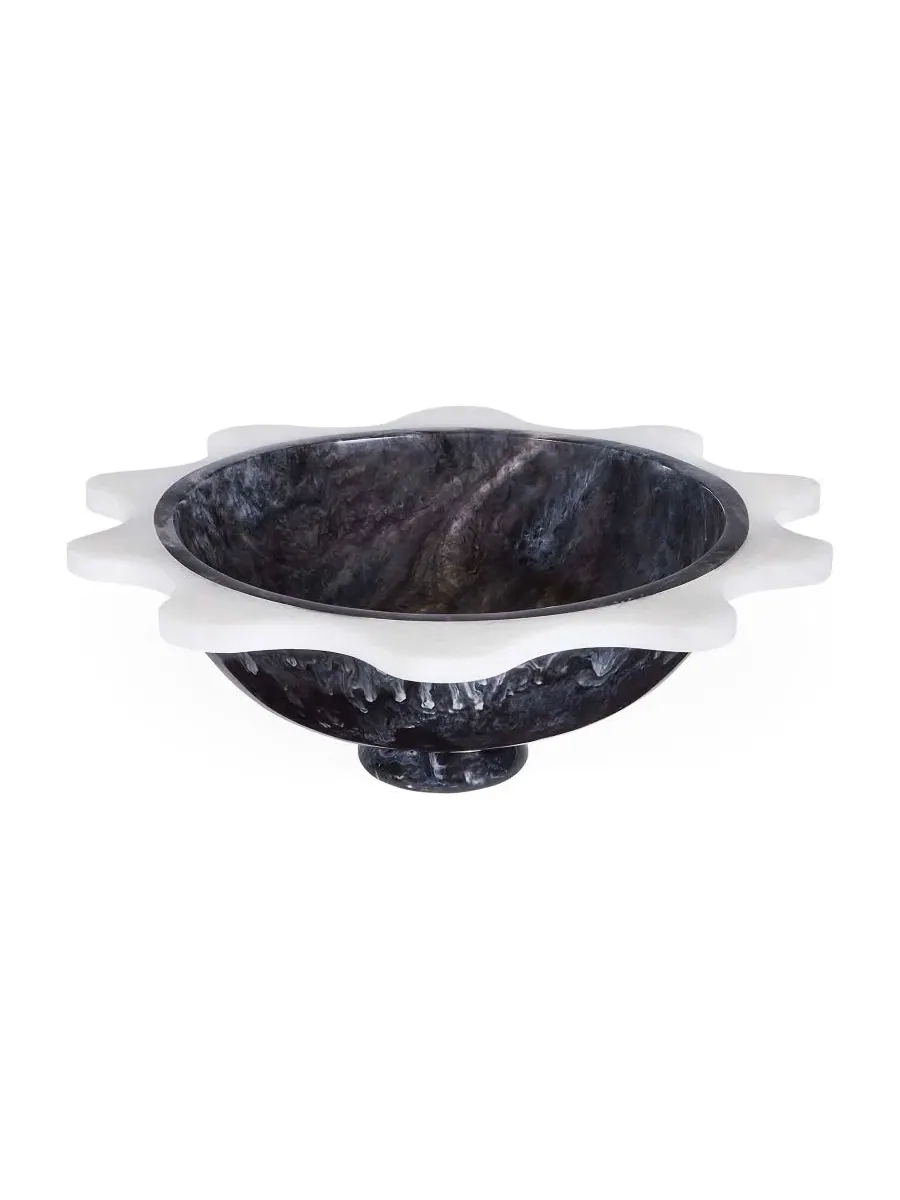 Чаша Como Ripple Bowl объемом 3 кг Jonathan Adler — изображение 2 из 4, черный