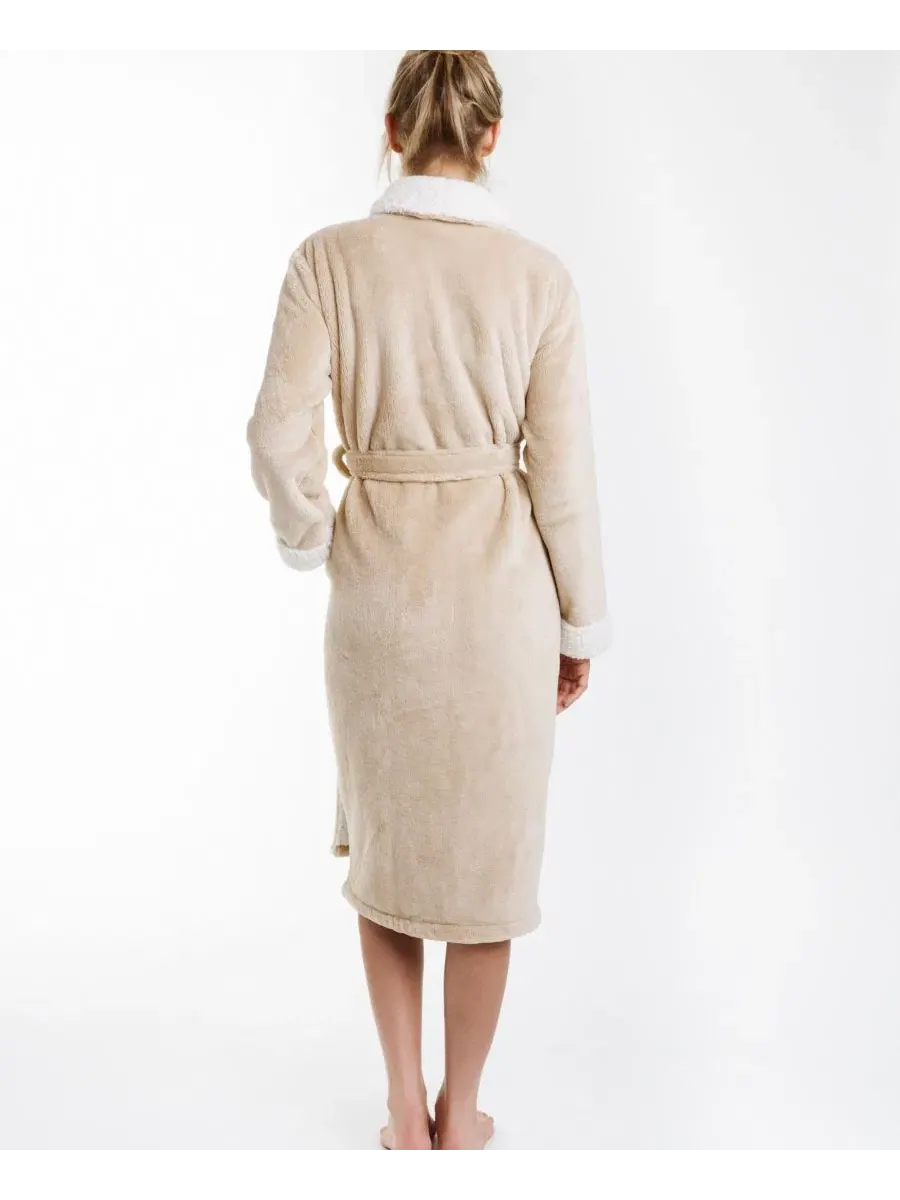 Халат Keila Sherpa Fleece Pure Fiber — изображение 2 из 3, коричневый