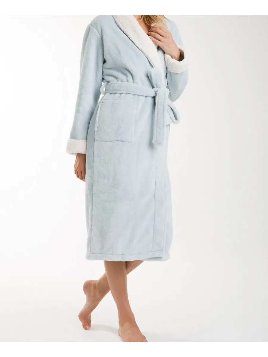 Халат из флиса Keila Sherpa Fleece Pure Fiber — синий