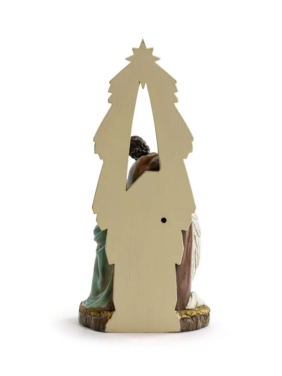 Статуэтка декоративная 30 см с ручной росписью Holy Family with Guardian Angel Napco — изображение 2 из 4, белый золотистый
