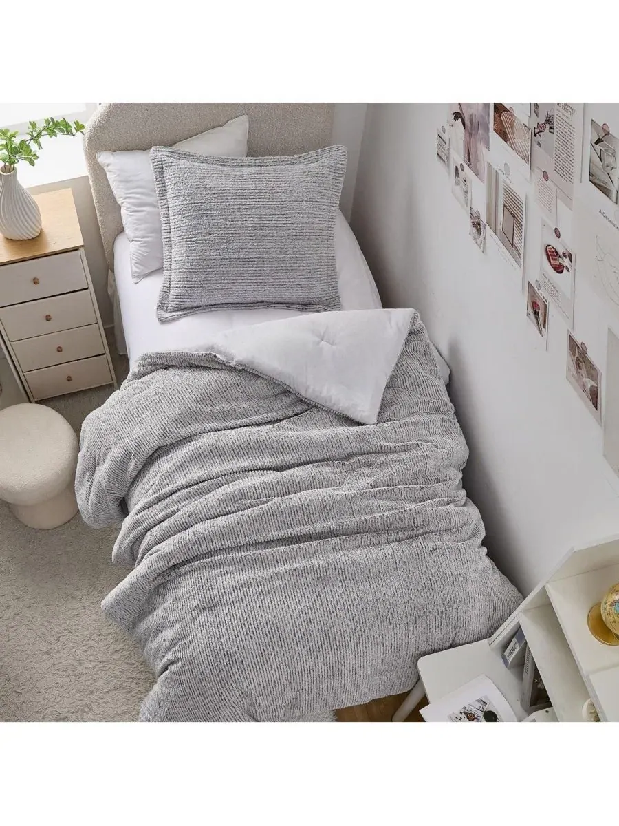 Одеяло-комфортер Glacier Frost Oversized Comforter Set Coma Inducer — изображение 2 из 4, серый