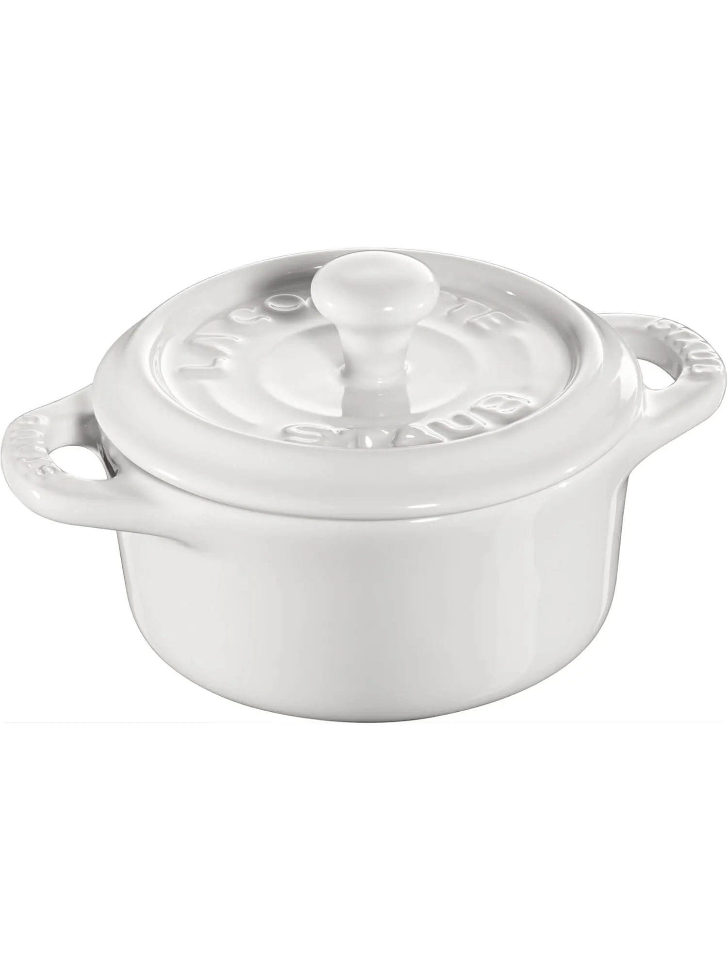 Набор кокотниц Staub Mini Round Ceramic, 3 предмета, 10 см, 0.25 л — изображение 2 из 6, белый