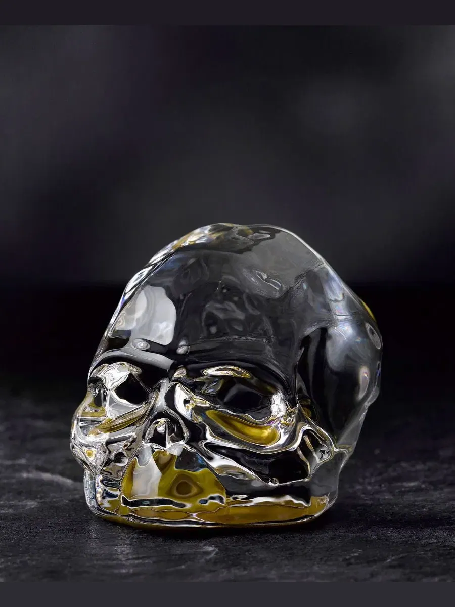 Декоративная фигурка черепа Memento Mori, маленькая Nude Glass — изображение 2 из 3, прозрачный
