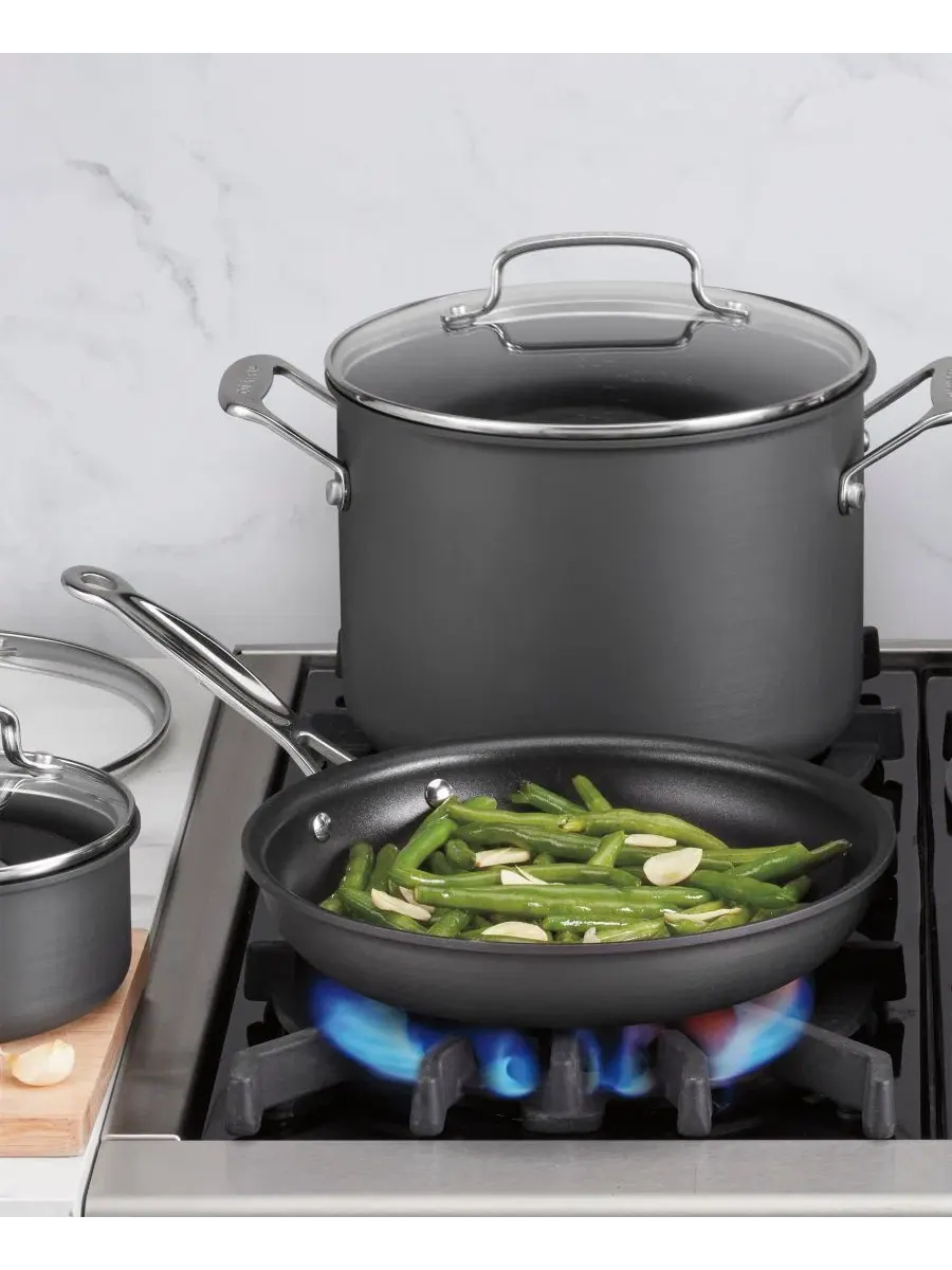 Набор из 2 сковородок из анодированного алюминия Cuisinart — изображение 3 из 3, черный