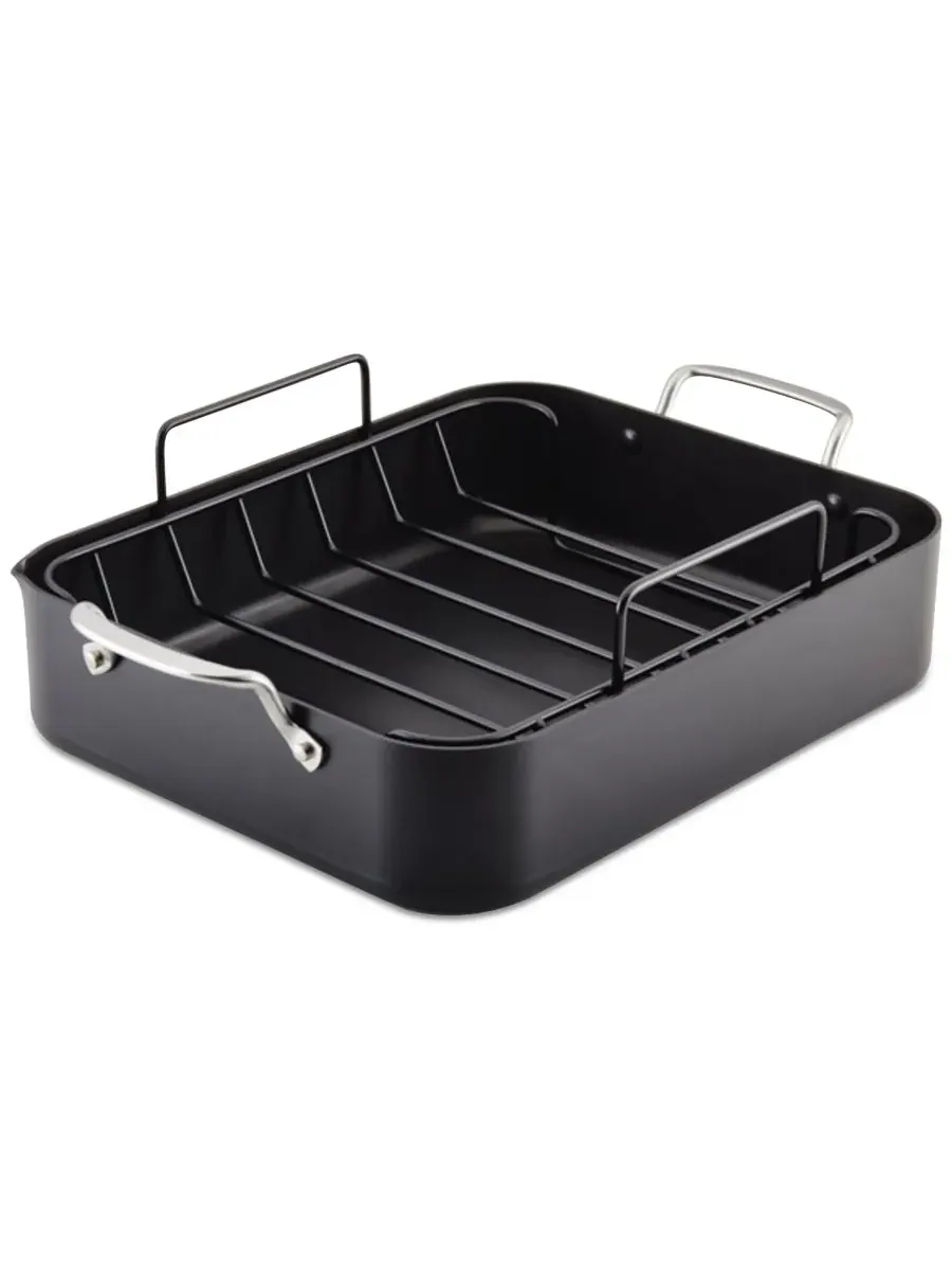 Форма для запекания с решеткой KitchenAid Hard-Anodized Roaster with Removable Nonstick Rack, 33х40