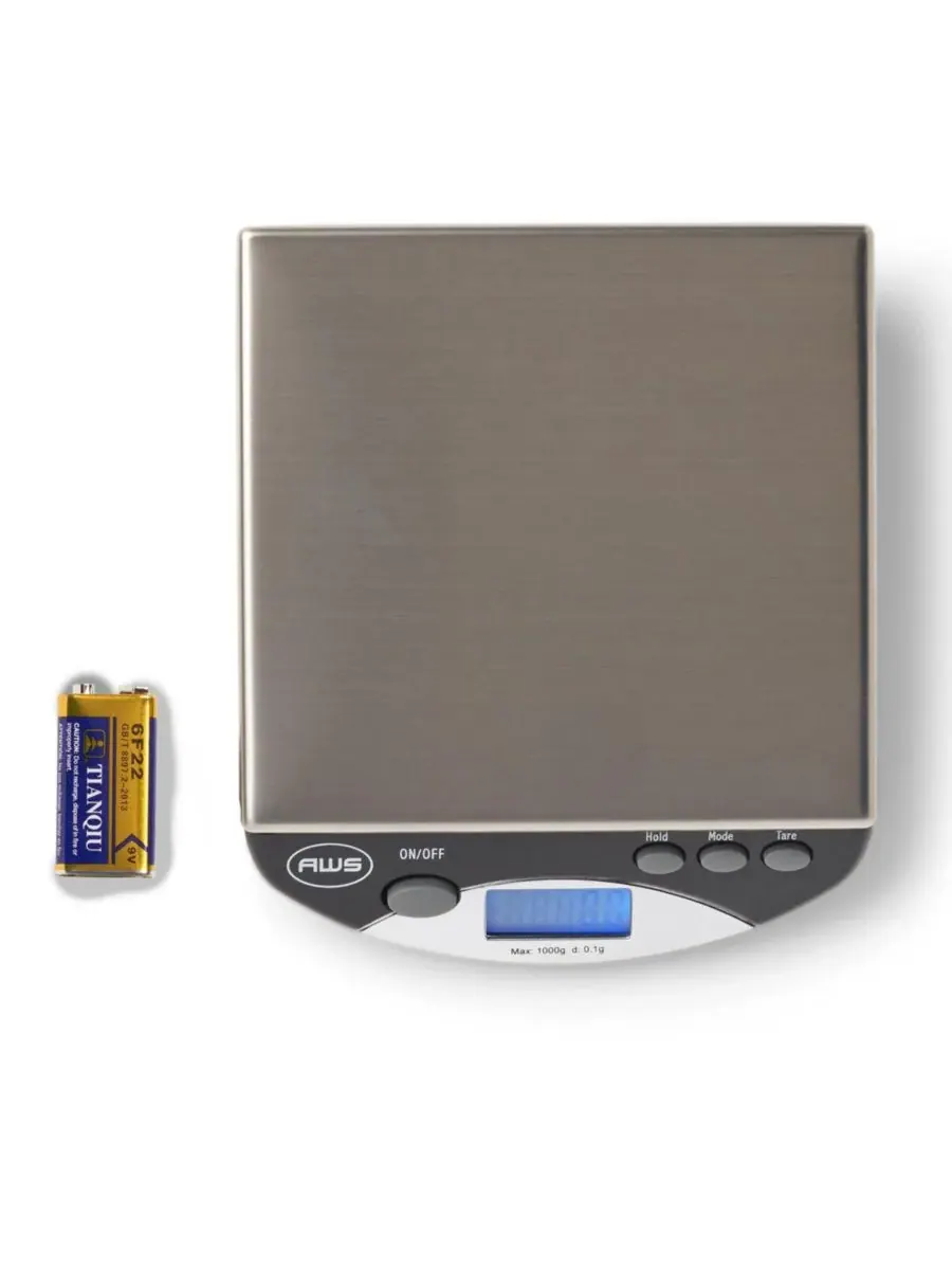 Компактные цифровые настольные весы AMW-1000, 1 л x 0,1 г American Weigh Scales — изображение 2 из 5, черный