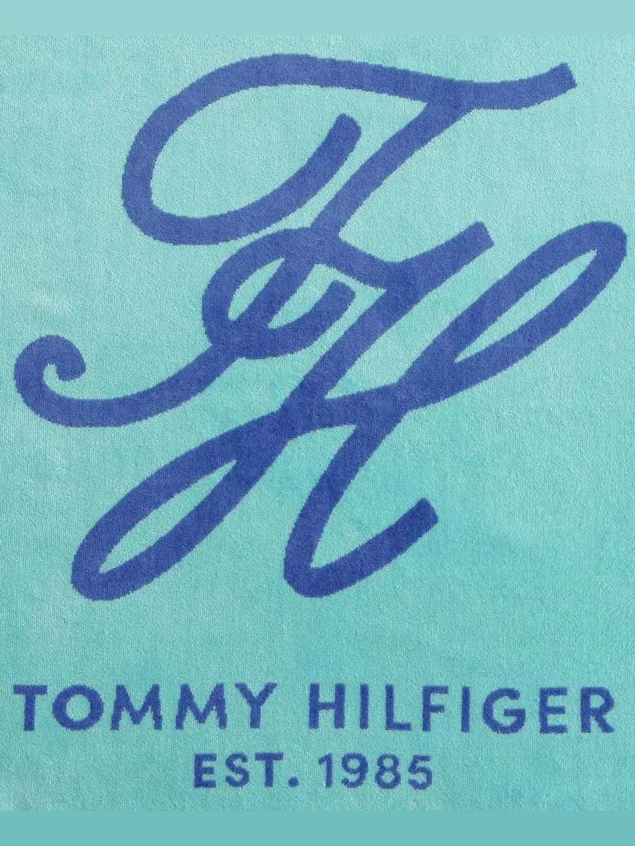 Пляжное полотенце с монограммой и цветовым блоком, 173 x 91 см Tommy Hilfiger, Baja Breeze — изображение 3 из 5, синий