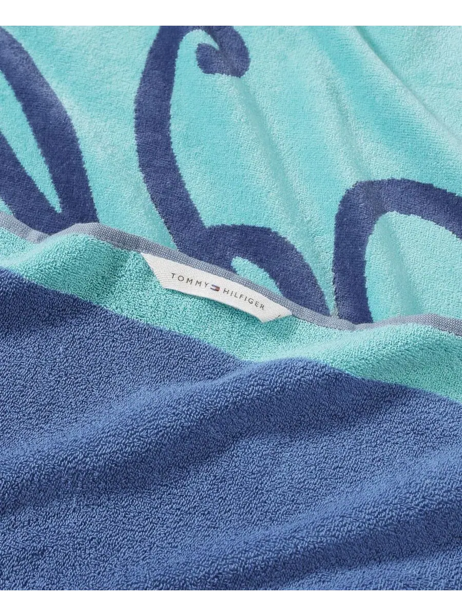 Пляжное полотенце с монограммой и цветовым блоком, 173 x 91 см Tommy Hilfiger, Baja Breeze — изображение 4 из 5, синий