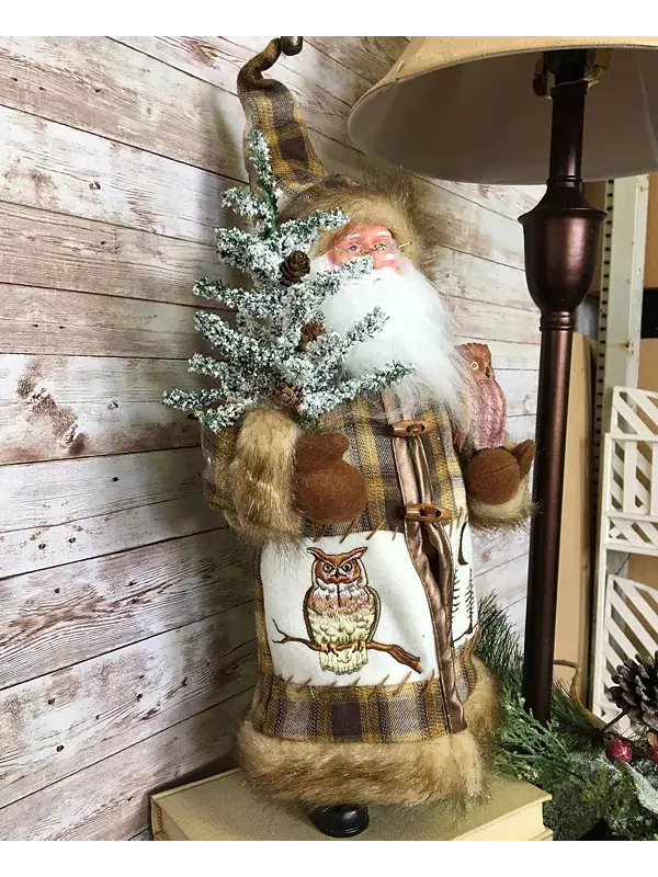 15-Дюймовая фигурка совы Клауса Santa'S Workshop — изображение 2 из 2, коричневый