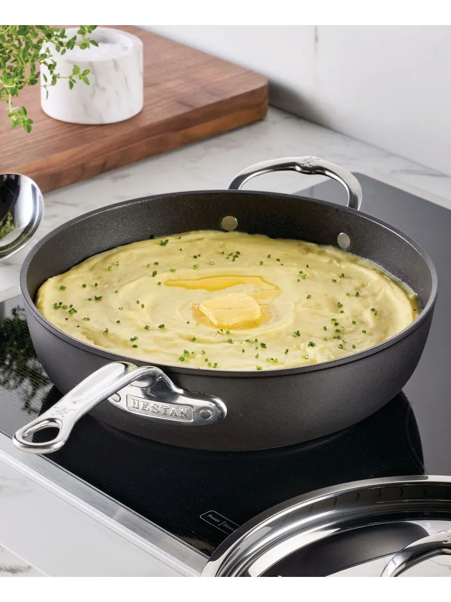 Сотейник с крышкой Hestan TITUM Fusion Nonstick, 4,2 л — изображение 5 из 5, черный серебристый