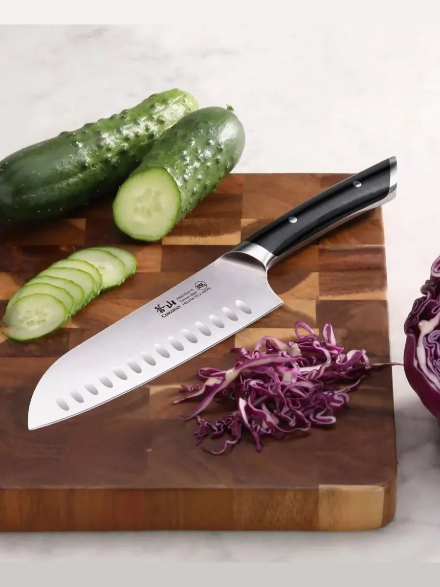 Нож Santoku серии Helena 18 см Cangshan — изображение 3 из 4, черный