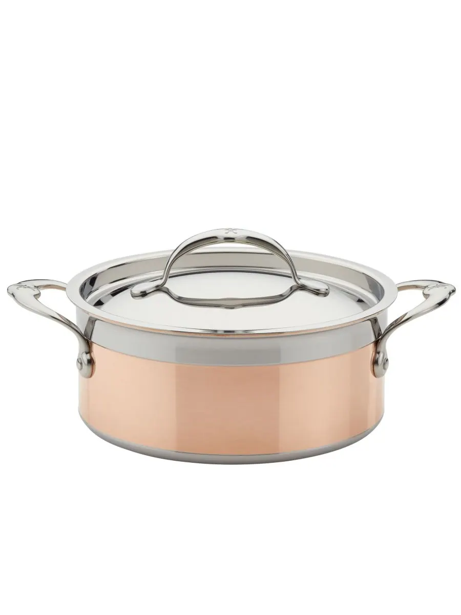 Hestan Медная индукционная кастрюля CopperBond объемом 3 кварты с крышкой