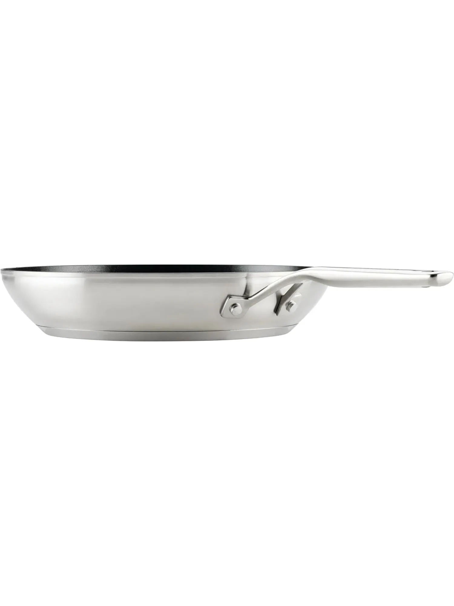 Сковорода KitchenAid Stainless Steel 3-Ply Base Ceramic, 30 см — изображение 2 из 10, серебристый