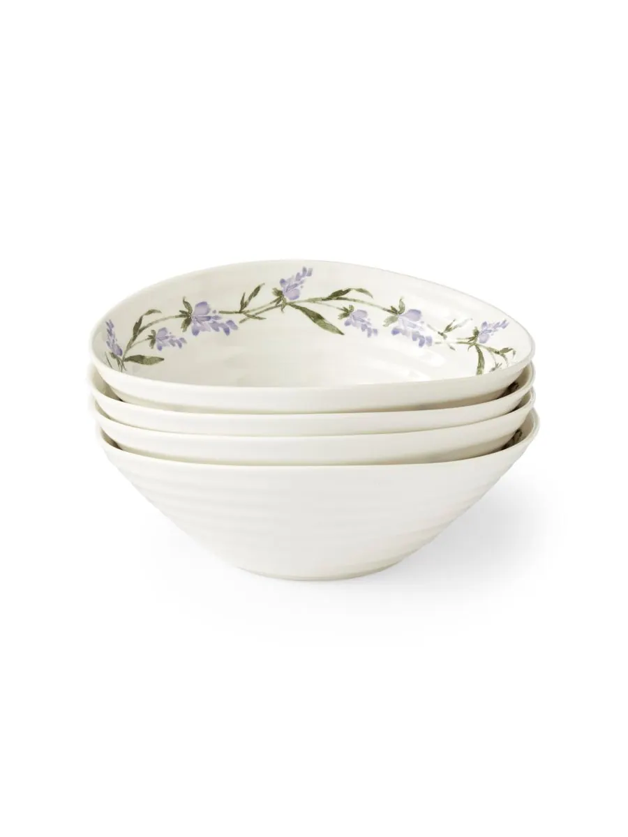 Набор из 4 мисок для хлопьев Sophie Conran Lavandula Portmeirion — изображение 5 из 6, белый
