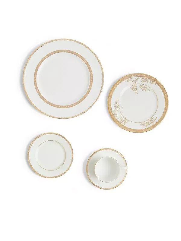 Набор столовых приборов, кружевной, золотой, 10 предметов Vera Wang Wedgwood — изображение 2 из 4, мульти